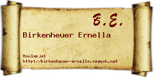 Birkenheuer Ernella névjegykártya